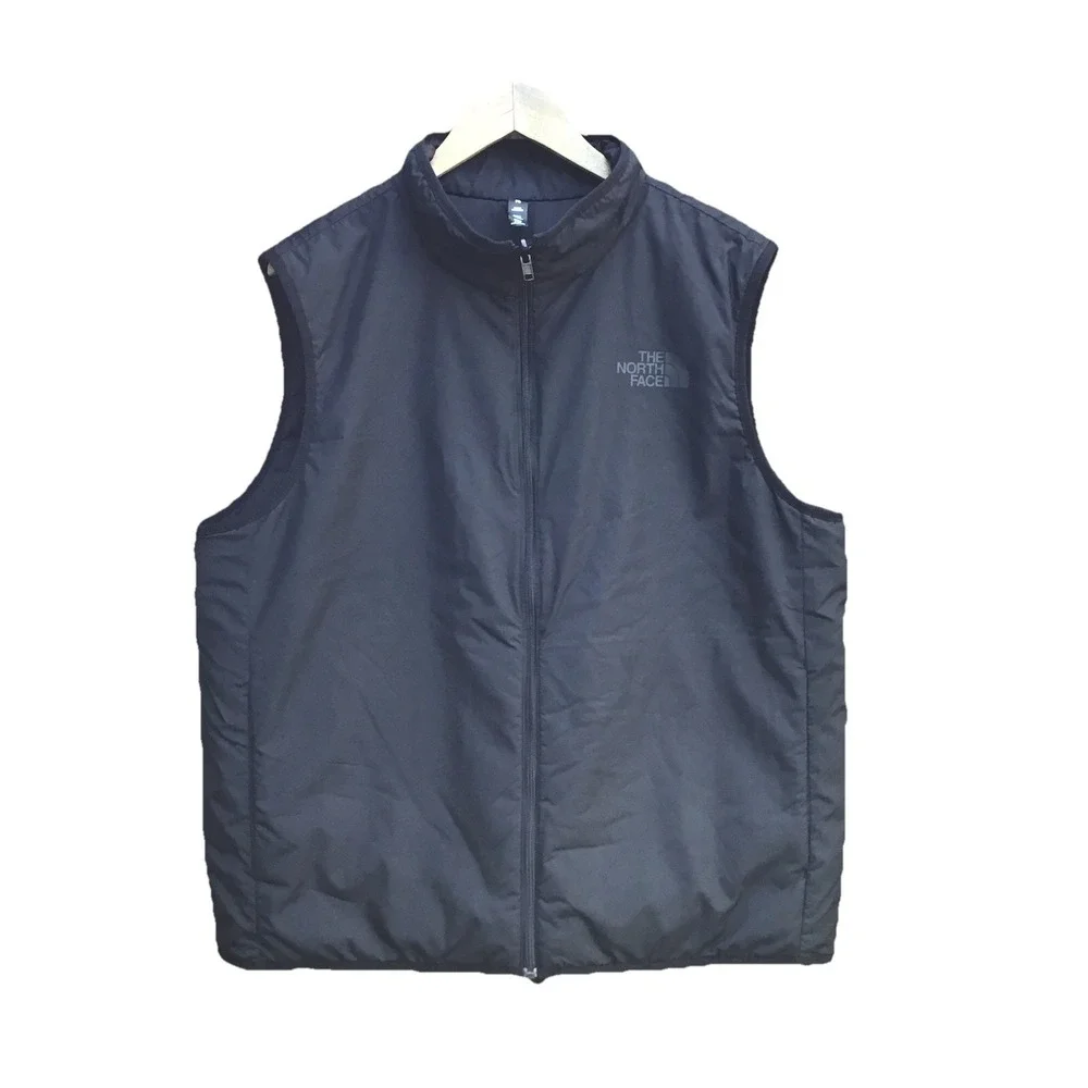 The North Face Men's XL Black Insulated Reversible Full Zip Vest